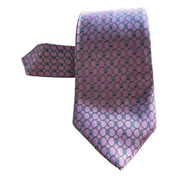 Philippe Perrier Paris Milan New York Mens Chain LinkDesign Necktie Light Plum - Picture 1 of 6
